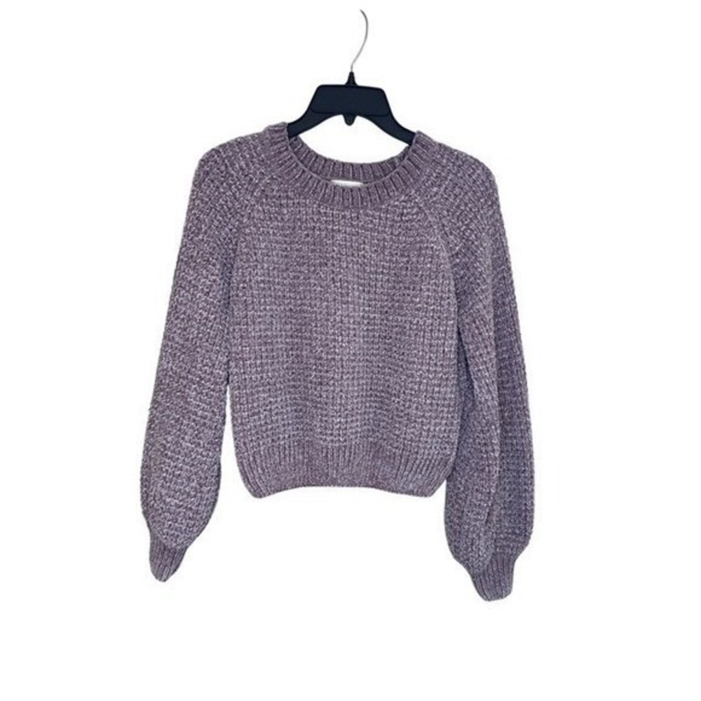 Altar'd State Colette Chenille Crewneck Sweater Light Purple Mauve XS X-Small